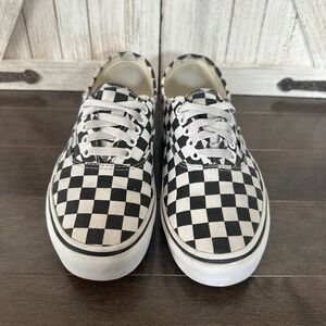 Vans Authentic Platform Checkboard Lace Up Iconic Skater Grunge Black White
